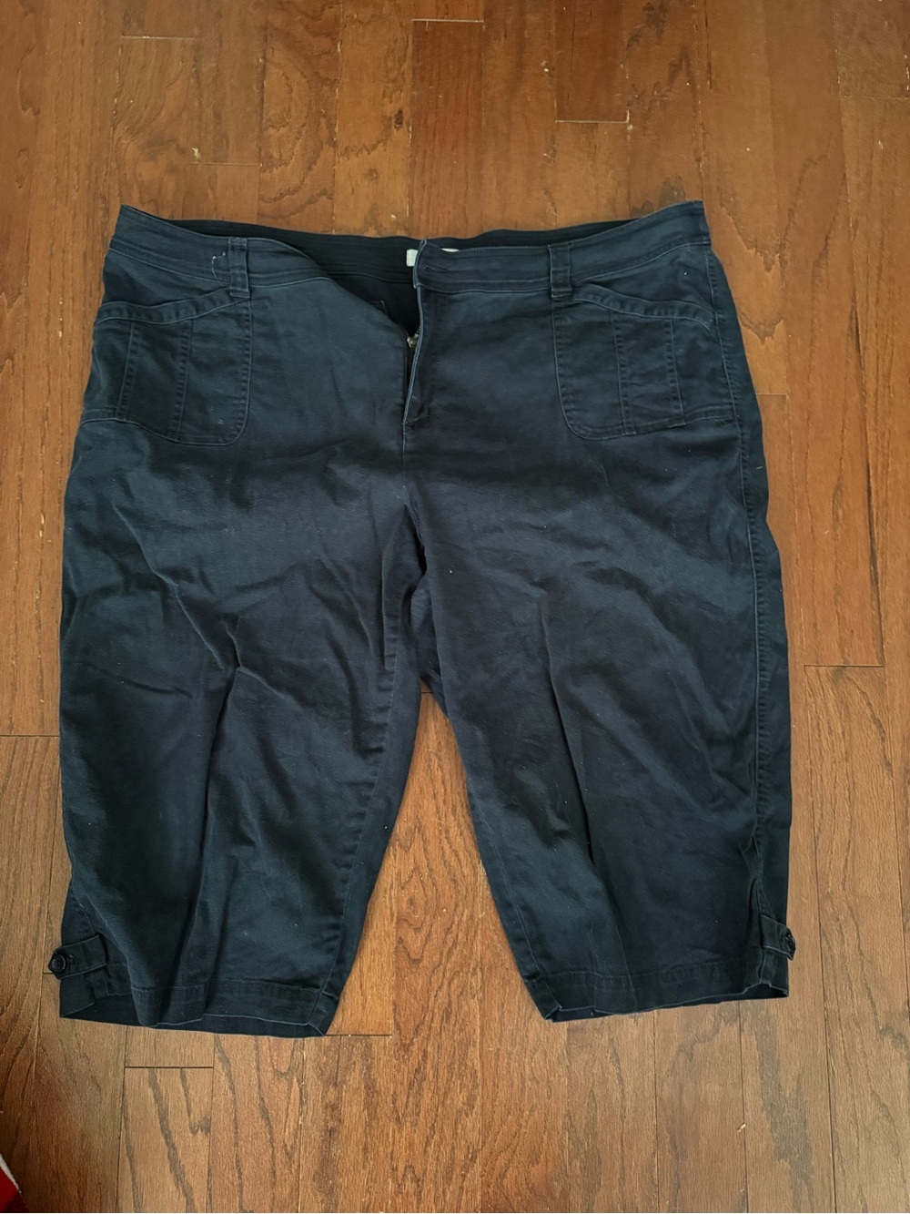 CJ Banks Black Casual Knee-Length Shorts